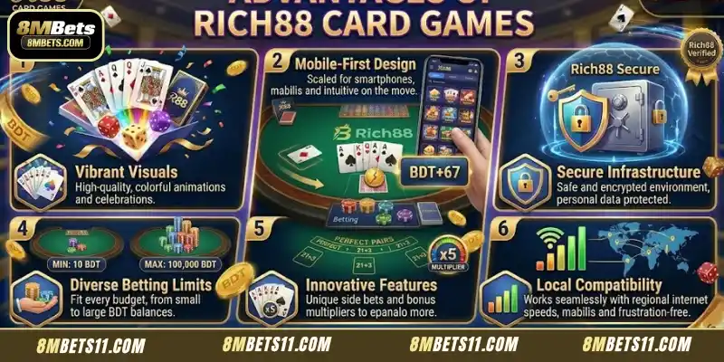 Advantages of Rich88 Online Card Games