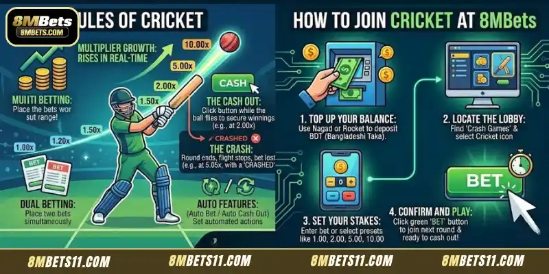 Basic Guide to Playing Cricket at 8MBets