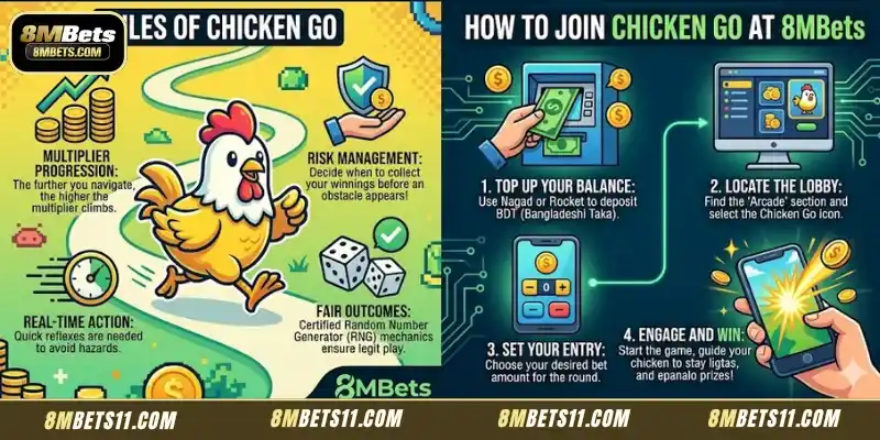 Detailed guide to playing Chicken Go at 8MBets for beginners