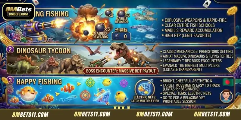 Outstanding products at JILI Fishing 8MBets worth choosing