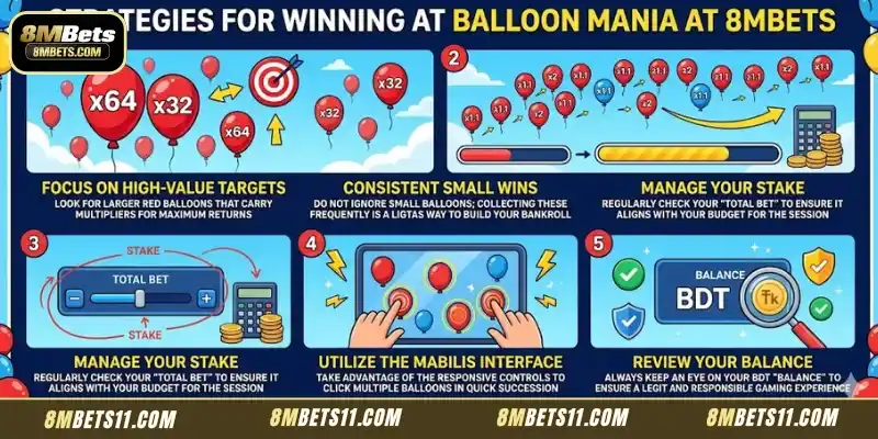 Strategies for participating in Balloon Mania at 8MBets