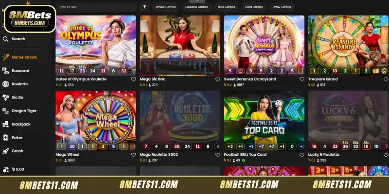 Top games to choose at Pragmatic Play Casino 8MBets